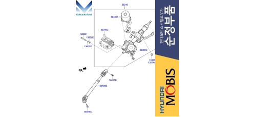 mobis column upper joint hyundai santa fe 2012-18